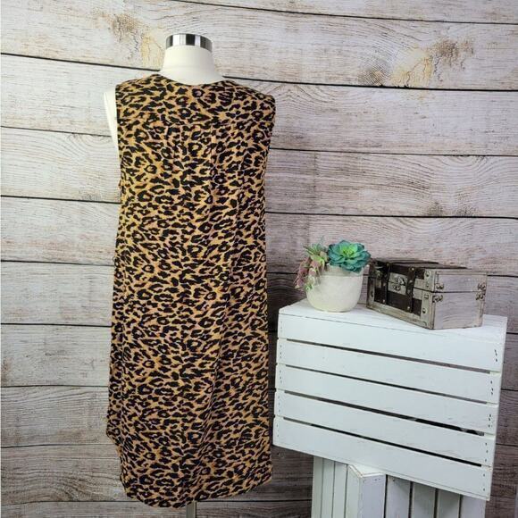 NWT beachlunchlounge Animal Print Shift Sleeveless Dress Medium - Picture 3 of 7